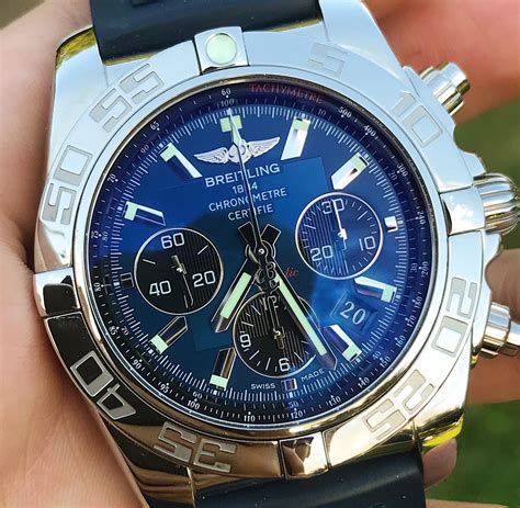 breitling chronomat blue.